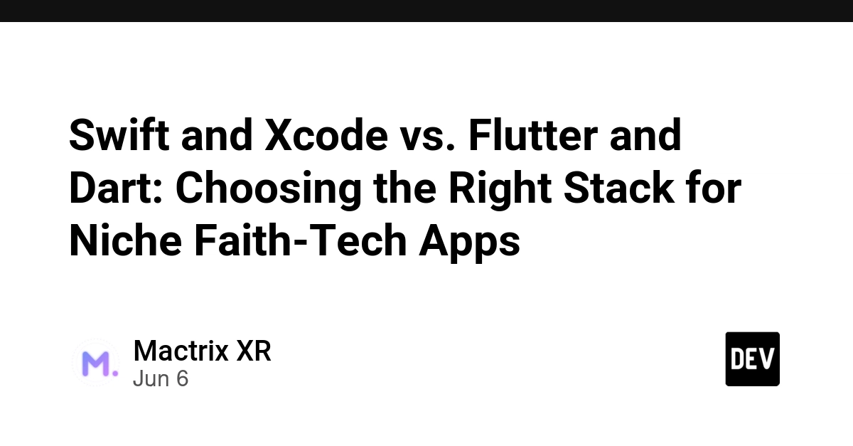 Swift and Xcode vs. Flutter and Dart: Choosing the Right Stack for Niche Faith-Tech Apps