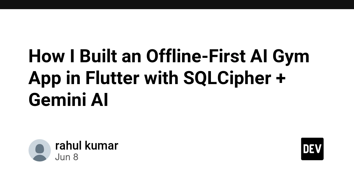 How I Built an Offline-First AI Gym App in Flutter with SQLCipher + Gemini AI