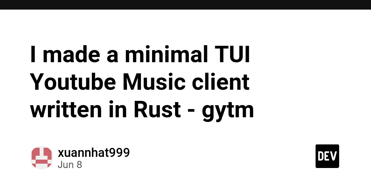 I made a minimal TUI Youtube Music client written in Rust - gytm